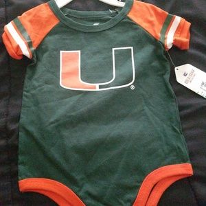 Miami Hurricane Infant size 3-6 months bodysuit